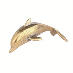 Dolphin Brass Figurine - NEW - 0.98 in L x 2.2 in W